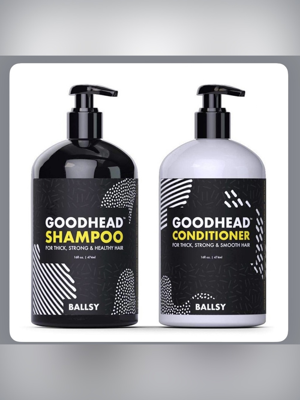 4 Bottles! Ballsy Good Head Shampoo & Conditioner- 3 shampoos and 1 conditioner